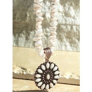 Natural Stone Blossom Necklace
